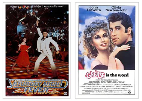 GREASE & SATURDAY NIGHT FEVER - 2 PIECE MOVIE POSTER SET (27" x 40 ...