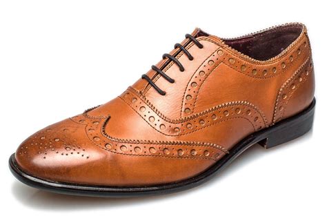 London Brogues Mens Leather Sole Bucanon Brogue Oxford Shoes | eBay