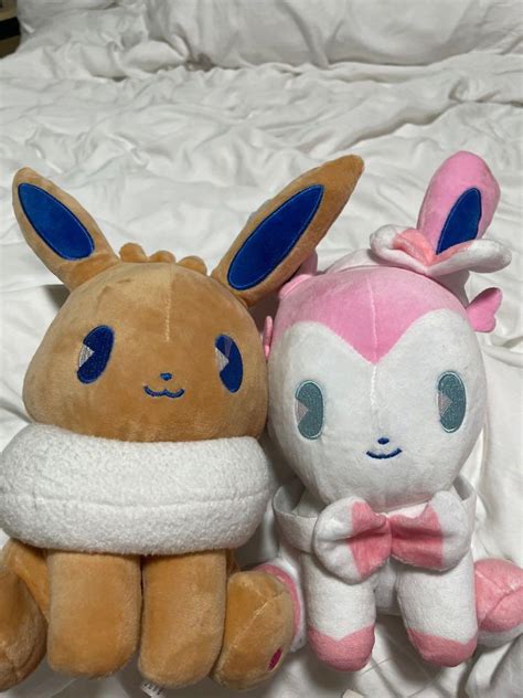 Eevee and sylveon plush, Hobbies & Toys, Toys & Games on Carousell