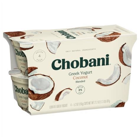 Chobani® Coconut Low Fat Greek Yogurt Cups, 4 ct / 5.3 oz - King Soopers