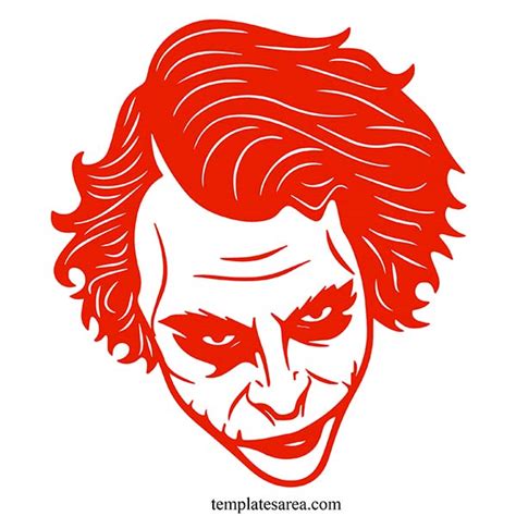 Joker's Iconic Head Image as SVG Cut File - TemplatesArea