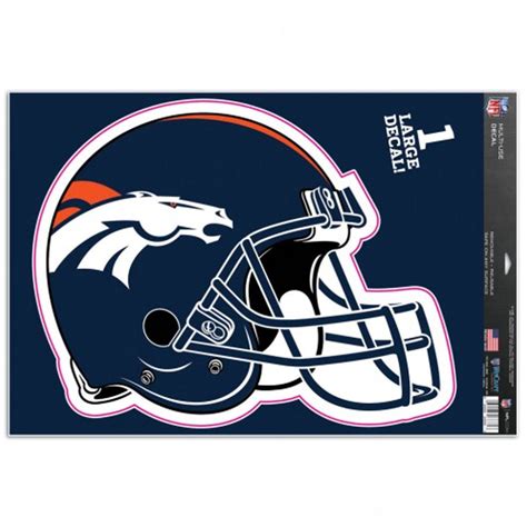 Denver Broncos Helmet - 11x17 Die Cut Multi Use Ultra Decal at Sticker ...