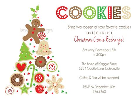 Free Printable Free Cookie Exchange Invitation Templates