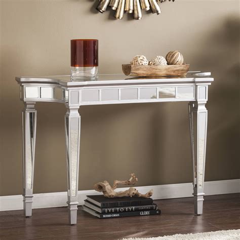 Grevale Glam Mirrored Console Table, Matte Silver by Ember Interiors - Walmart.com - Walmart.com