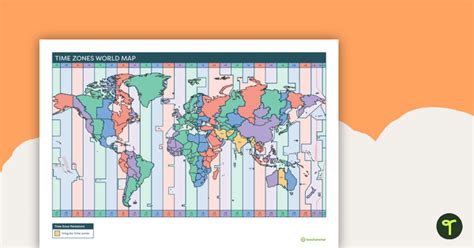 Time Zones World Map | Teach Starter