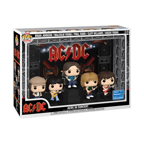 Funko Pop! Moment Deluxe: AC/DC in Concert Vinyl Figures (2022 Limited Edition Walmart Exclusive ...