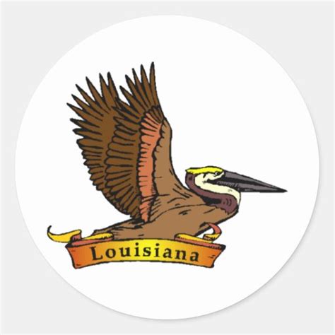 Louisiana Brown Pelican Stickers | Zazzle