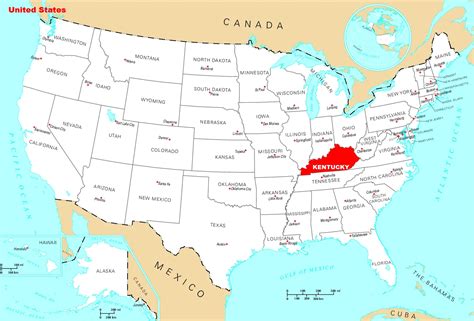 Kentucky Usa Map