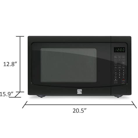 Kenmore 1.2 cu. ft. Countertop Microwave w/ EZ Clean Interior Black ...