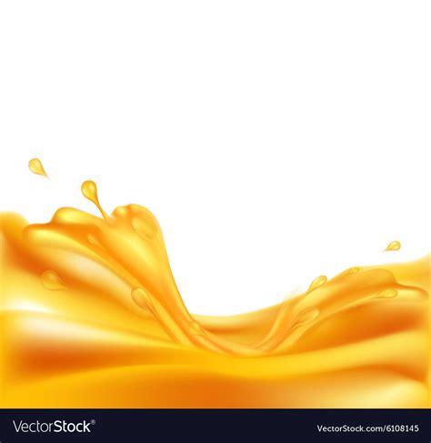 Juicy background with splashes of orange juice Vector Image