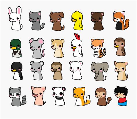 Chibi Cute Animal Drawings is a free transparent background clipart ...