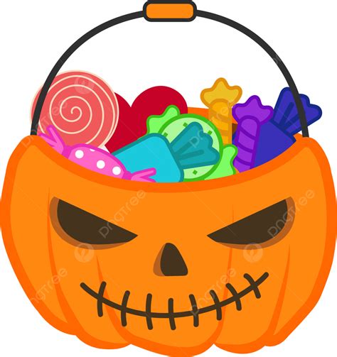 Pumpkin Trick Or Treat Bucket, Pumpkin, Trick, Bucket PNG and Vector with Transparent Background ...