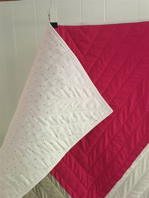 Pink Color Block Crib Quilt