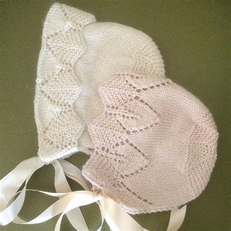 Traditional Lace Baby Bonnets Knitting pattern by SEAknitting | Lace ...