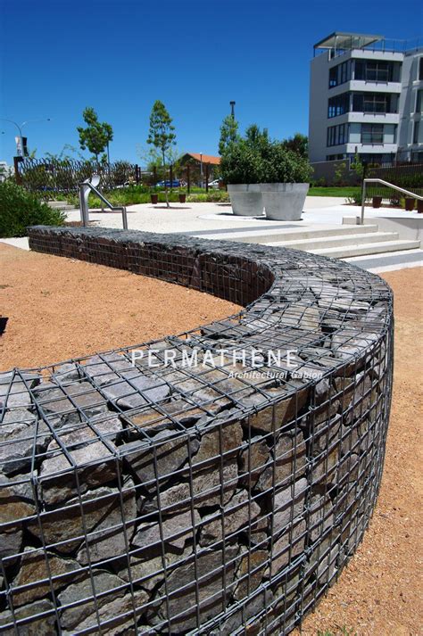 Curved Gabion Walls | Gabion wall, Stone wall design, Landscaping ...