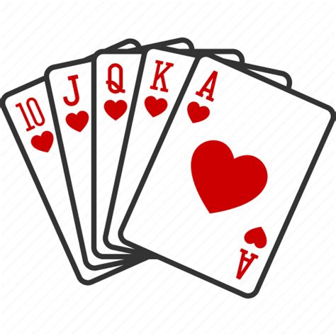 Royal Flush Poker Hand Clip Art