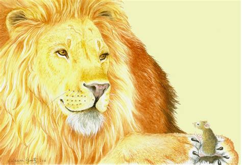 Laura Goetz An Illustrators Journal: Aesop's Fable: The Lion and the Mouse