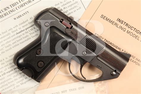 Semmerling Corp. LM-4 LM4 Lichtman Manually Operated .45 ACP Repeating Pistol | Lock, Stock & Barrel