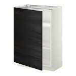 METOD floor cabinet with shelves white / Tingsrid black 40x61.6x88 cm (399.120.69) - reviews ...