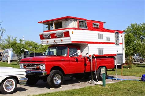 Red Ford Pickup Double Decker Camper – Truck Camper HQ