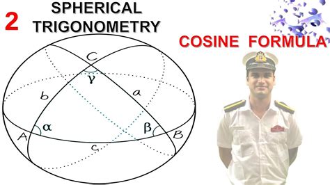 SPHERICAL TRIGONOMETRY : - COSINE FORMULA - YouTube