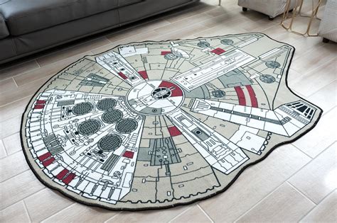 Star Wars Millennium Falcon 59 x 79 Inch Area Rug | Free Shipping - Toynk Toys