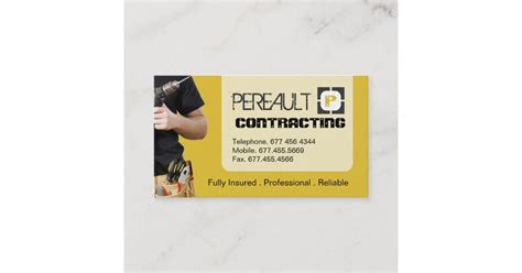 GENERAL CONTRACTOR BUSINESS CARD | Zazzle