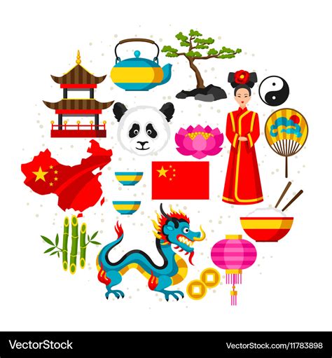 China background design chinese symbols Royalty Free Vector