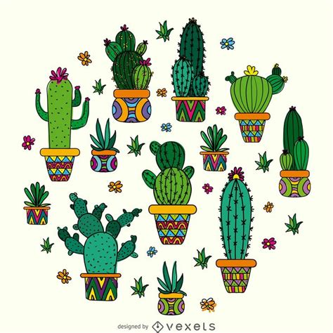 Dibujos de cactus y suculentas paso a paso | Cactus drawing, Cactus ...