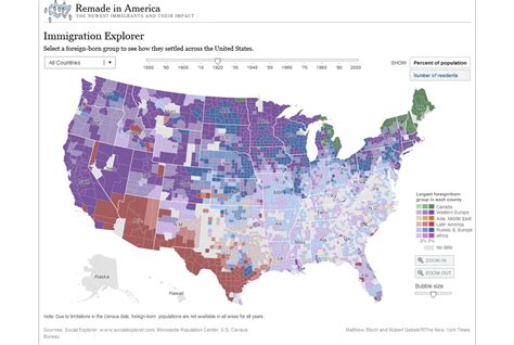 Navigate this Cool Free Tool that Lets You Explore U.S. Immigration Settlement Patterns