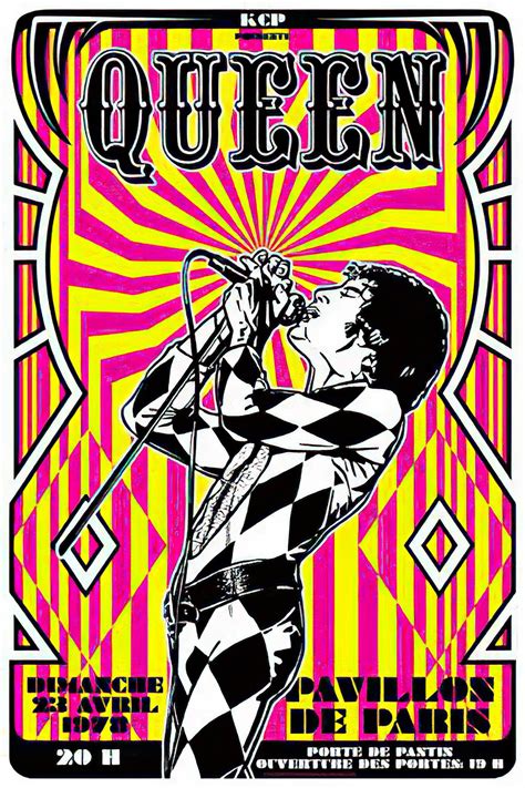 Queen Vintage Paris Concert Rock Poster | Etsy in 2021 | Vintage music ...
