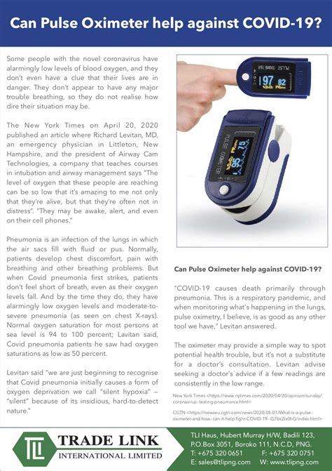 Can Pulse Oximeter help against COVID-19? - Trade Link International Ltd