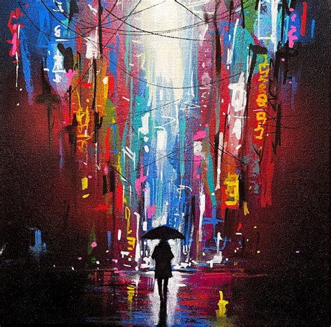 Dan Kitchener — Sold out ‘Rainy City' - Original painting on canvas