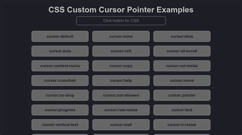 CSS Custom Cursor Pointer Examples