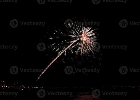 Coney Island Beach Fireworks 16192484 Stock Photo at Vecteezy