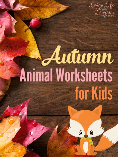 Autumn Animal Worksheets for Kids