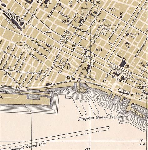 Old Map of Montreal Canada 1894 Vintage Map Wall Map Print - VINTAGE ...