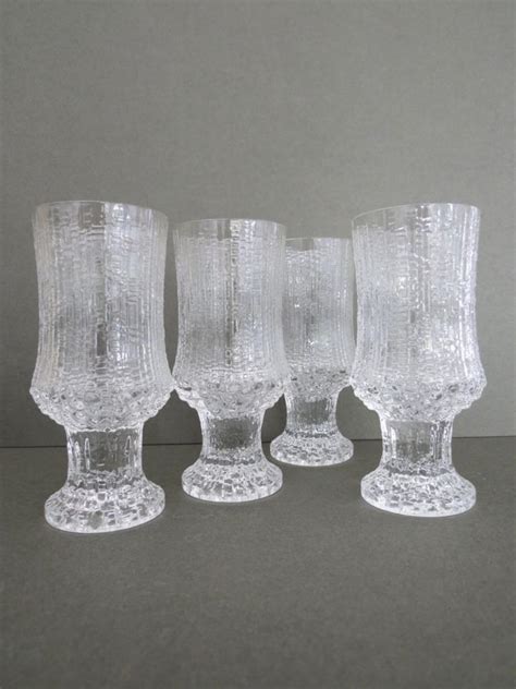 Vintage 4 Iittala On The Rocks Glasses Ultima Thule Finland Tapio Wirkkala | eBay