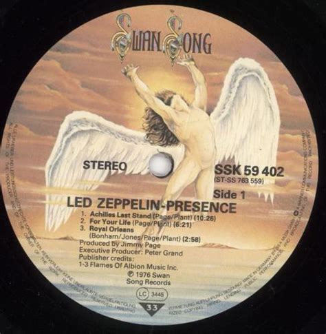 Led Zeppelin Presence German vinyl LP album (LP record) (729540)