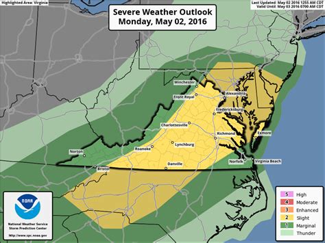 Severe weather is possible this afternoon across the Fredericksburg ...