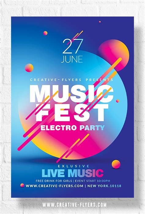 Bright Music Festival Posters to Download - Creativeflyers