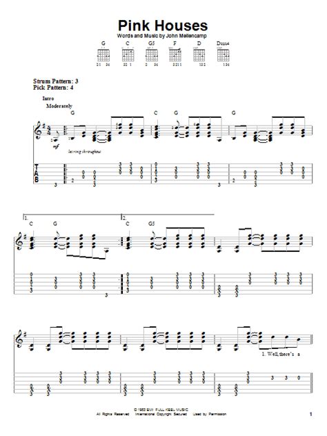 Pink Houses by John Mellencamp - Easy Guitar Tab - Guitar Instructor