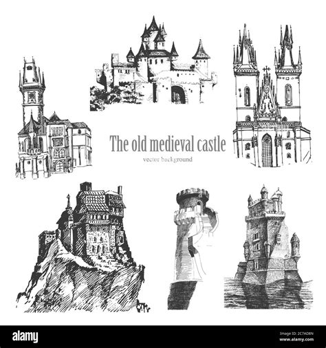 realistic medieval castle drawing - urbanstreetartphotographybanksy