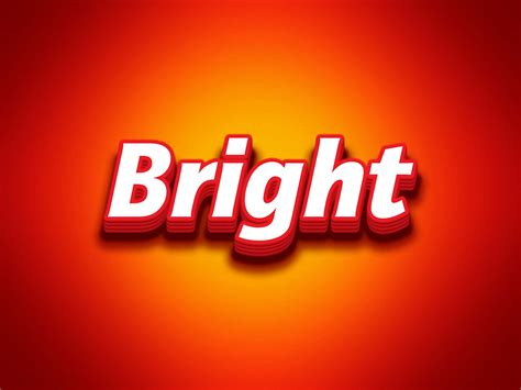 Free Bright Photoshop Text Effect (PSD)