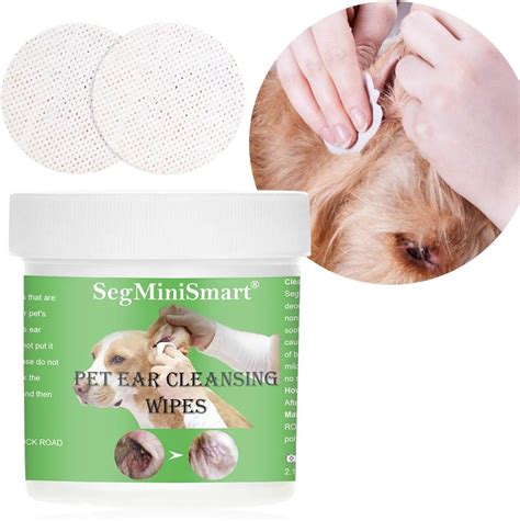 SEGMINISMART Dog Ear Wipes, Dog Ear Cleaner Wipes, Dog Wipes for Ears ...