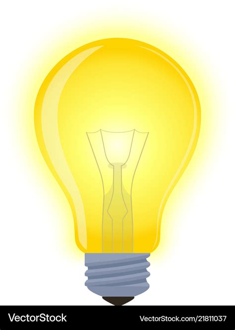 Light bulb - glowing element shining lamp Vector Image