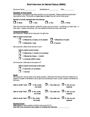 Bims Assessment In Spanish Pdf - Fill Online, Printable, Fillable ...