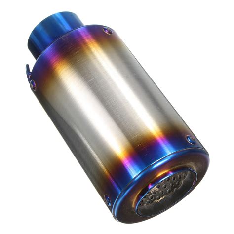 38-51mm Universal Motorcycle Cylinder Exhaust Muffler Pipe Bluing/Carbonfiber | Alexnld.com