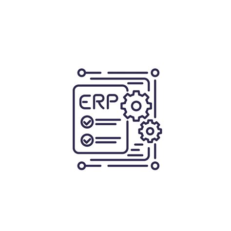 ERP, enterprise resource planning icon, line design.eps 2040826 Vector Art at Vecteezy