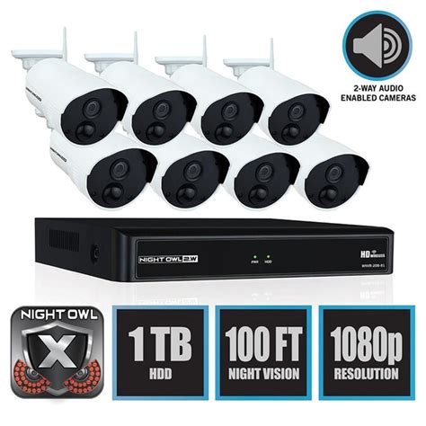 Night Owl Plug Wireless Outdoor Security Camera (8-Pack) in the ...